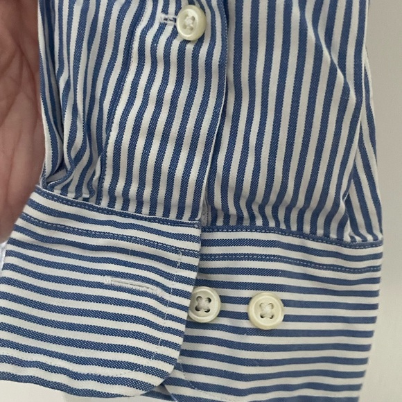Ralph Lauren Blue and White Striped Shirt - Picture 4 of 4